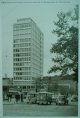 1963, Blick vom Kirchplatz auf die Girozentrale der Bausparkasse der Rheinprovinz